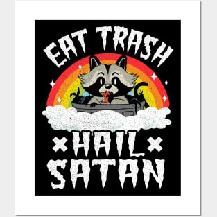 Eat Trash Hail Satan Funny Death Metal Posters and Art